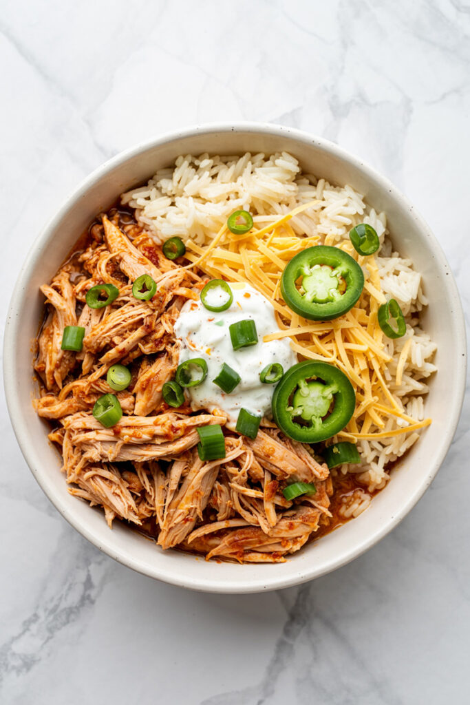 Serving Crock Pot Salsa Chicken