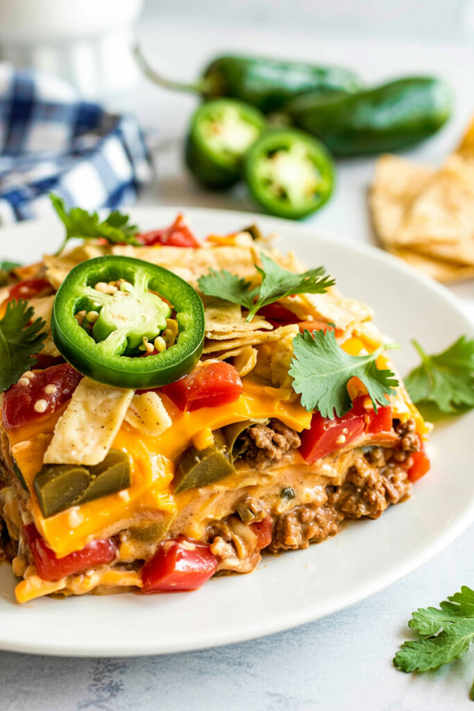 Serving Mexican Casserole