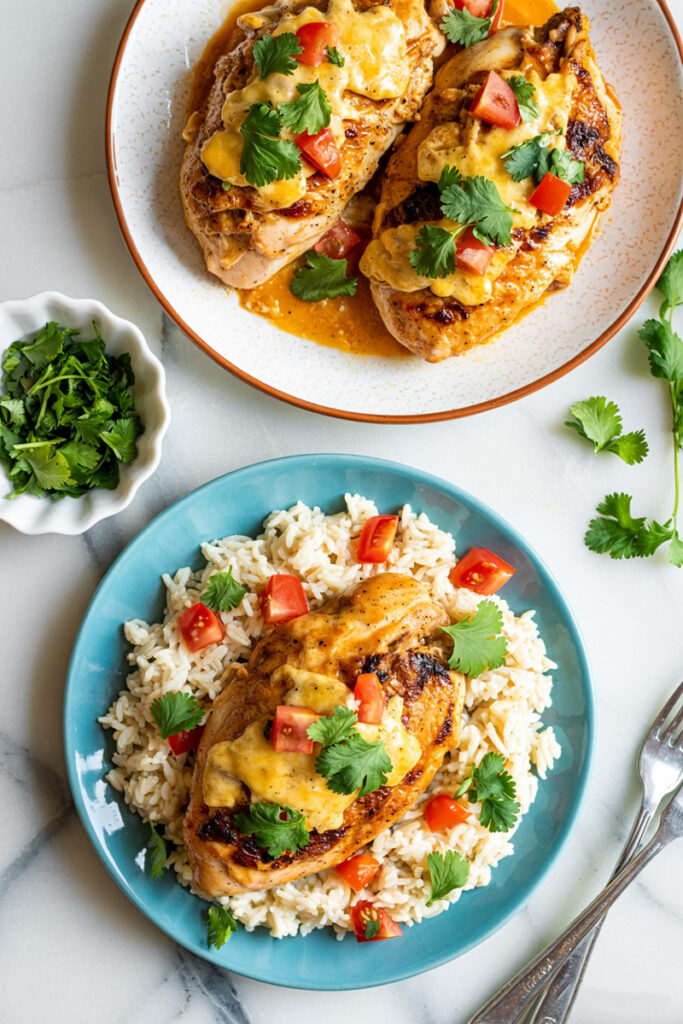 Serving Salsa Verde Chicken