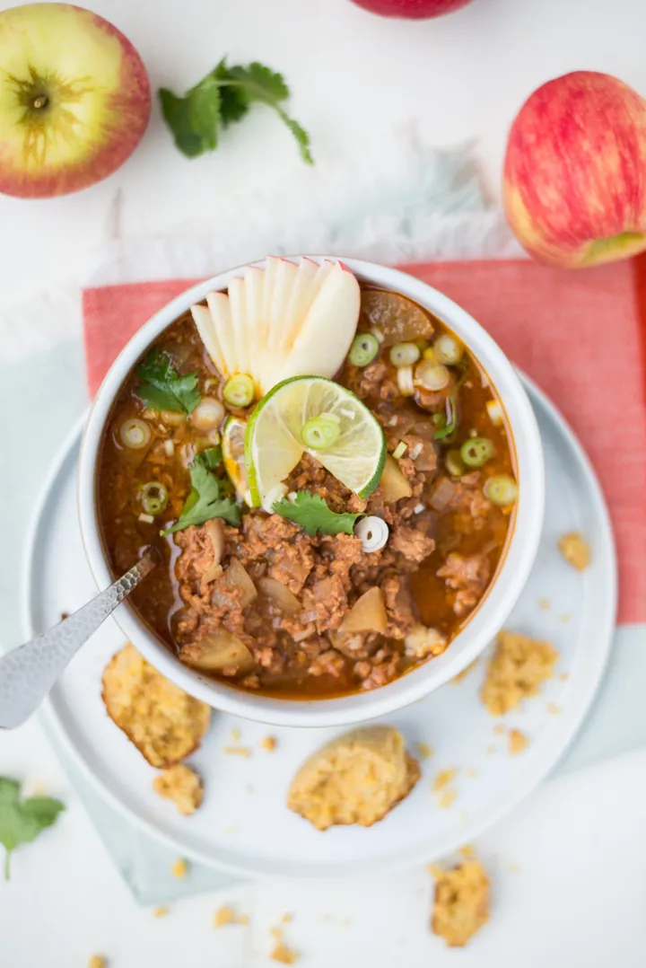 Slow Cooker Chipotle Turkey Apple Chili
