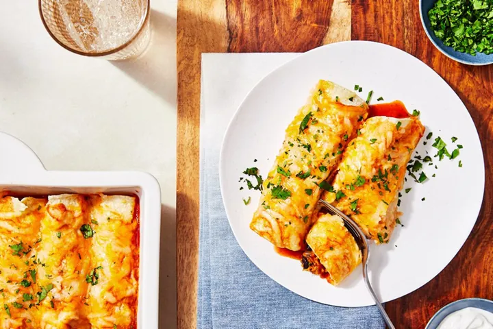 Smoky Sweet Potato and Black Bean Enchiladas