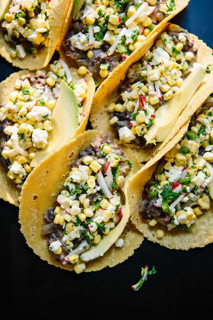 Sweet Corn and Black Bean Tacos