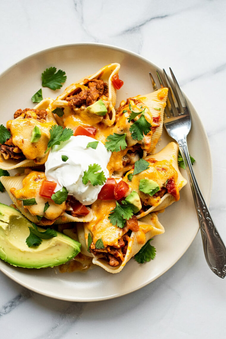 Sabo Shell Taco Stuffed Shells - Sabor Mexicana