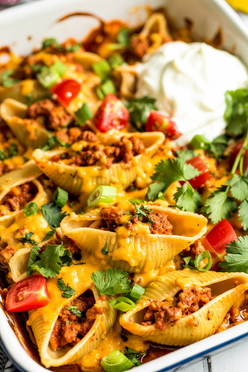 Sabo Shell Taco Stuffed Shells - Sabor Mexicana