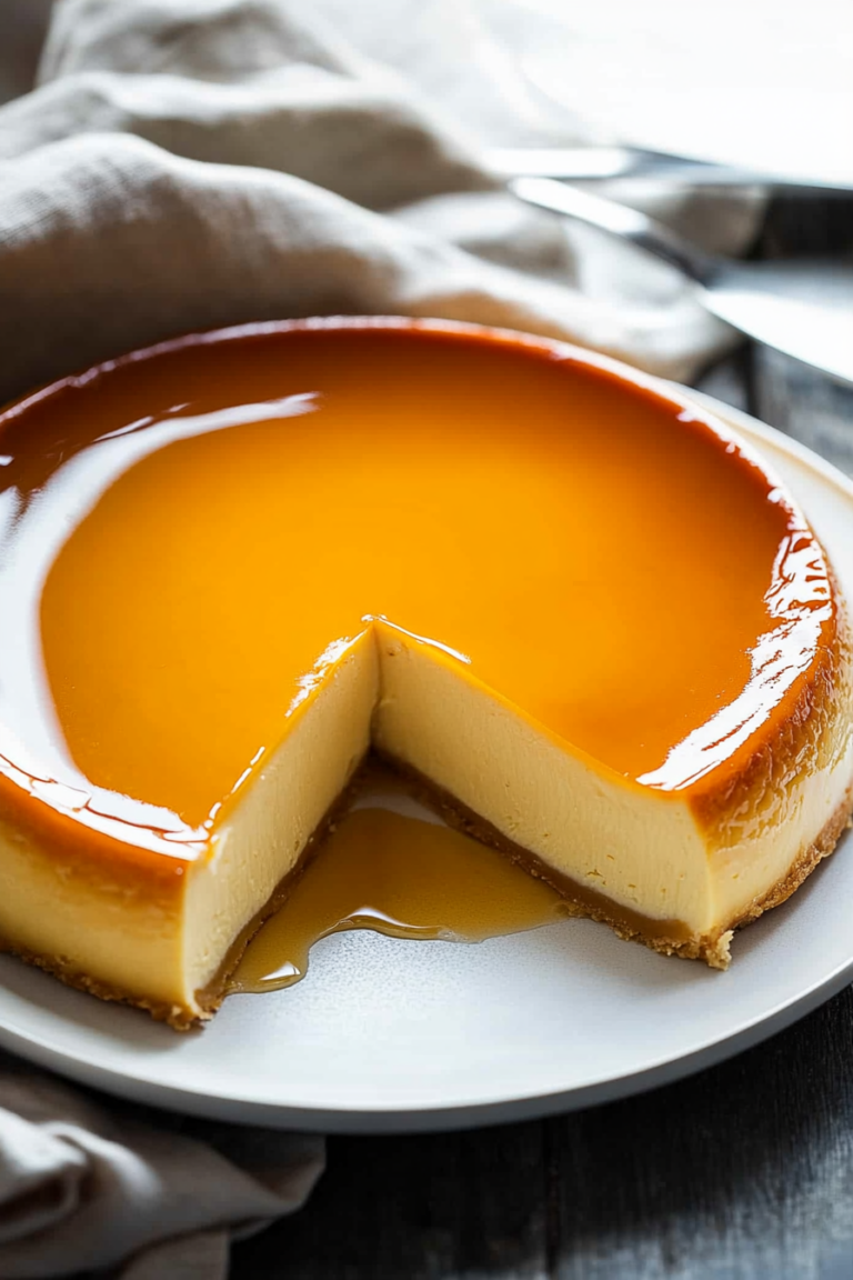 Classic Flan de Queso (Cheese Flan Dessert) Flan de Queso