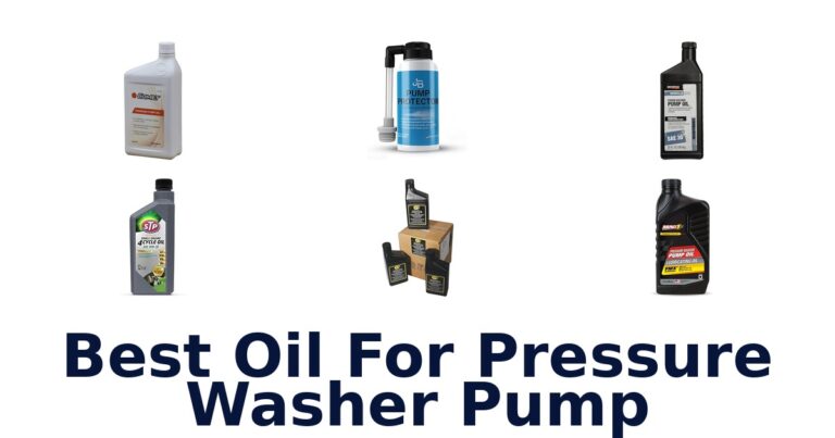best oil for pressure washer pump