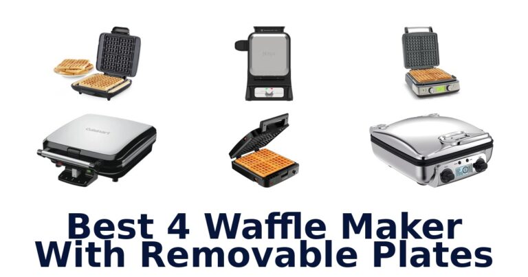 best 4 waffle maker with removable plates