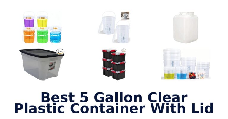 BEST 10 5 Gallon Clear Containers with Lids best 5 gallon clear plastic container with lid