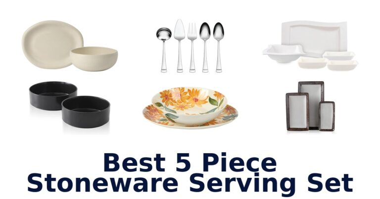 best 5 piece stoneware serving set