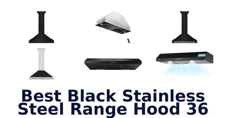 best black stainless steel range hood 36