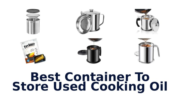 best container to store used cooking oil