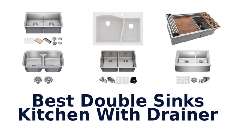 best double sinks kitchen with drainer
