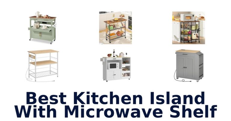best kitchen island with microwave shelf
