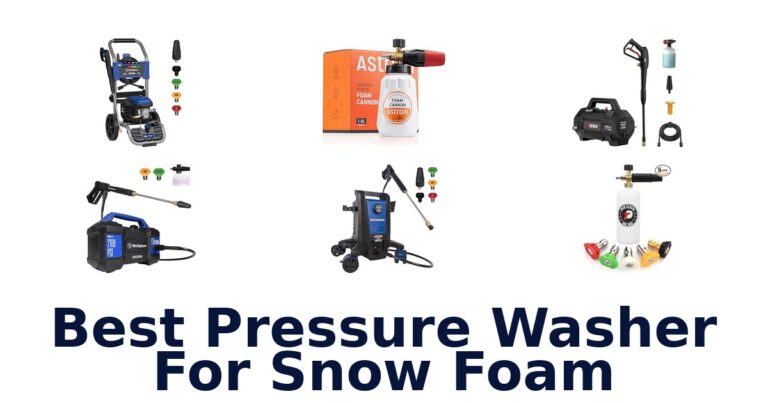 best pressure washer for snow foam