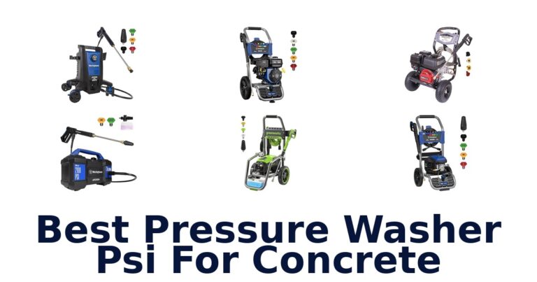 best pressure washer psi for concrete
