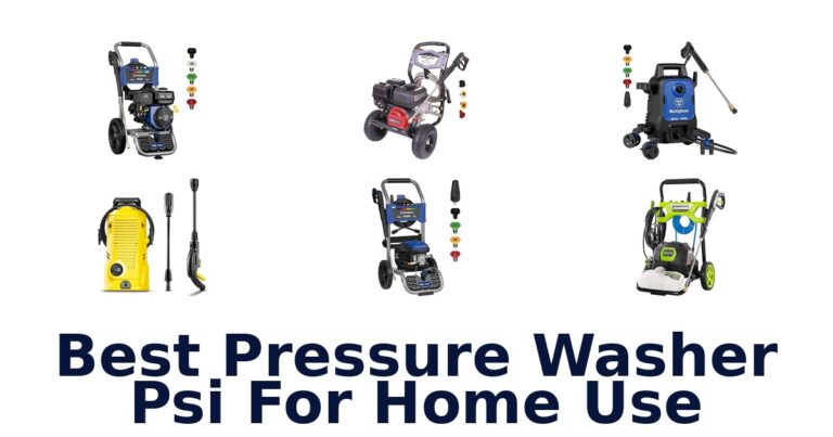 best pressure washer psi for home use