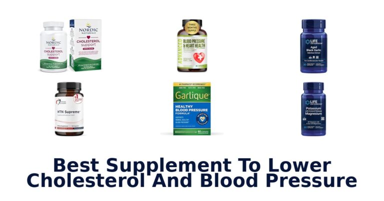 best supplement to lower cholesterol and blood pressure
