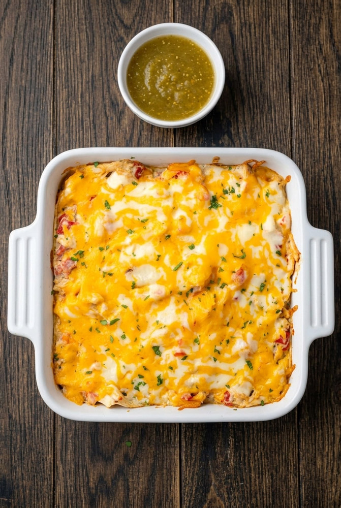 Cooking Salsa Verde Chicken Casserole