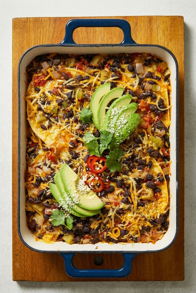 Customization Black Bean Tortilla Casserole