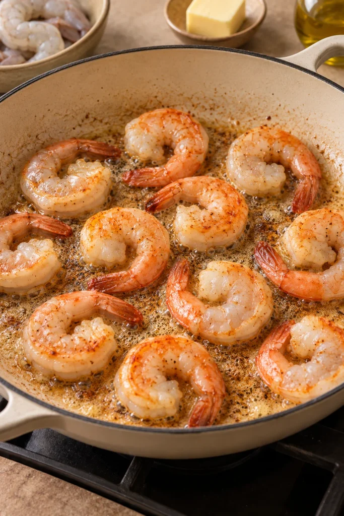 Sizzling Butter-Seared Shrimp