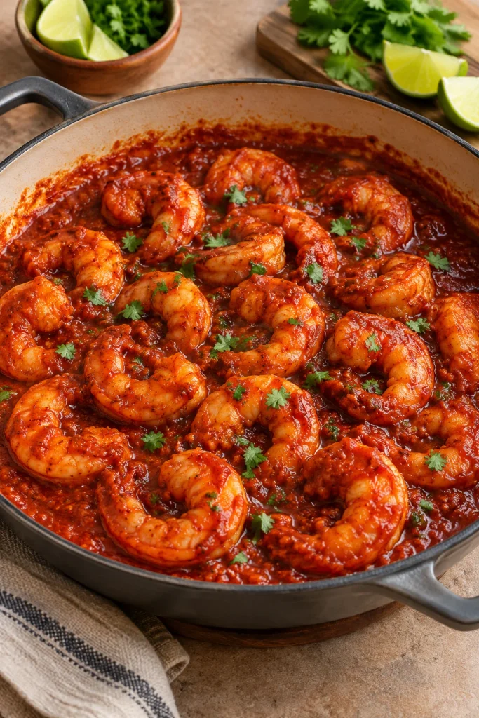 Spicy Cilantro-Lime Shrimp Skillet